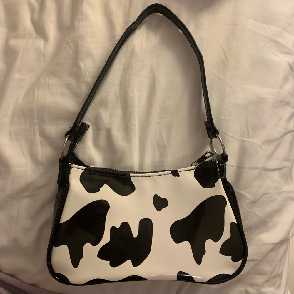 cow print shoulder bag